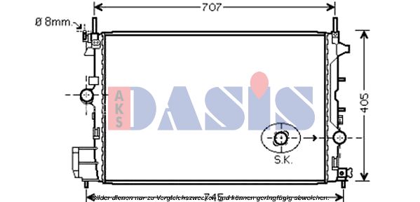 AKS DASIS Radiators, Motora dzesēšanas sistēma 080094N
